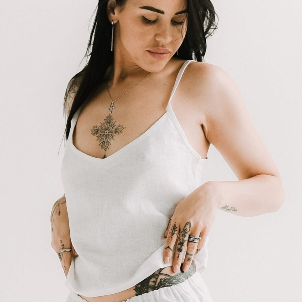 3 Pack - 100% Linen Camisole Top